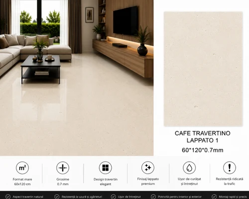 Gresie 60*120*0.7mm CAFE TRAVERTINO LAPPATO 1