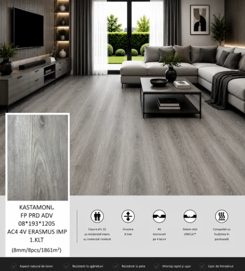 Laminat KASTAMONU FP PRD ADV 08*193*1205 ACA 4V ERASMUS IMP 1.KLT (8mm/8pcs/1861m2)