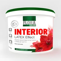 Vopsea acril Ultra alba"FLORA COLOUR" p/interior 7kg