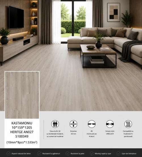 Laminat KASTAMONIU 10*159*1205 HERITGE AN027 5100349 (10mm*8pcs*1.533m2)