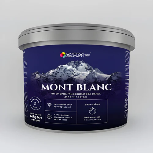Vopsea acri.Satinl "MONT BLANC" p/interior 1.4kg