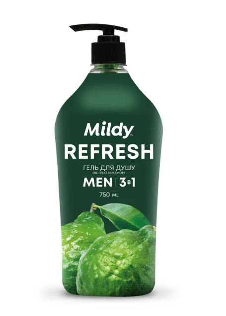 Mildy Gel de dus 3in1 pentru barbati Refresh 750ml