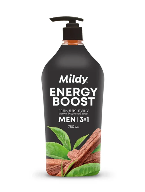 Mildy Gel de dus 3in1 pentru barbati Energy Boost 750ml