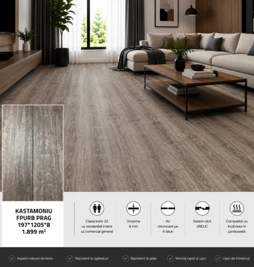 Laminat KASTAMONIU FPURB PRAG 197*1205*8 1.899m2