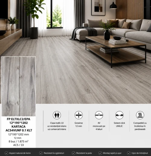 Laminat FP ELTXLC2/EPA12*195*1202 KARTACA AC54VUNF 0.1 KLT 8 buc(1.875m2)