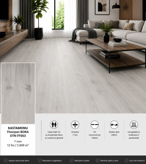 Laminat KASTAMONU Floorpan BORA OTN FF003 (7mm,12foi,2.849m2)