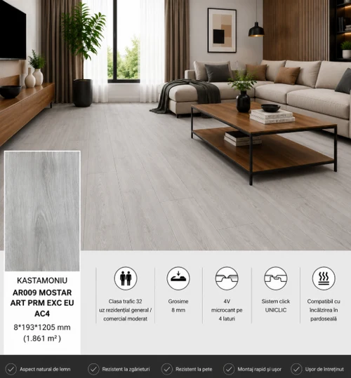 Laminat KASTAMONIU AR009 MOSTAR ART PRM EXC EU8*193*1205AC4 (1.861m2)